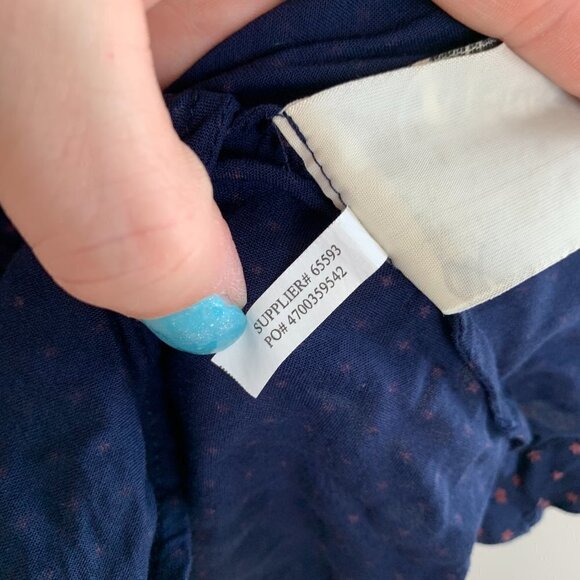 Denim & Supply Ralph Lauren Women's Star Print Navy Blue Babydoll Dress - Picture 8 of 10